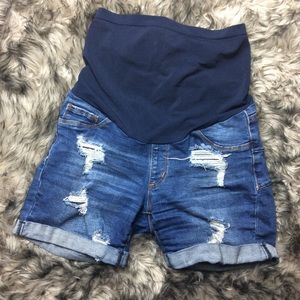 SONG Maternity Blue Jean Shorts